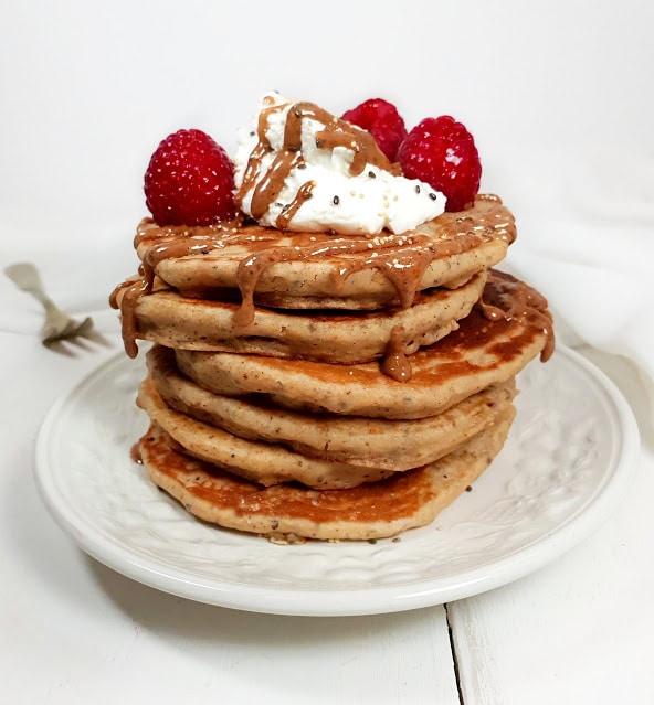 pancakes sans gluten , farine de quinoa/riz complet