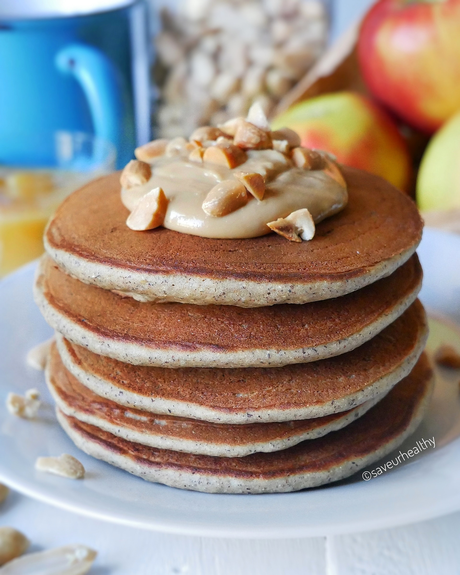 pancakes sans gluten à la purée de cacahuètes vegan