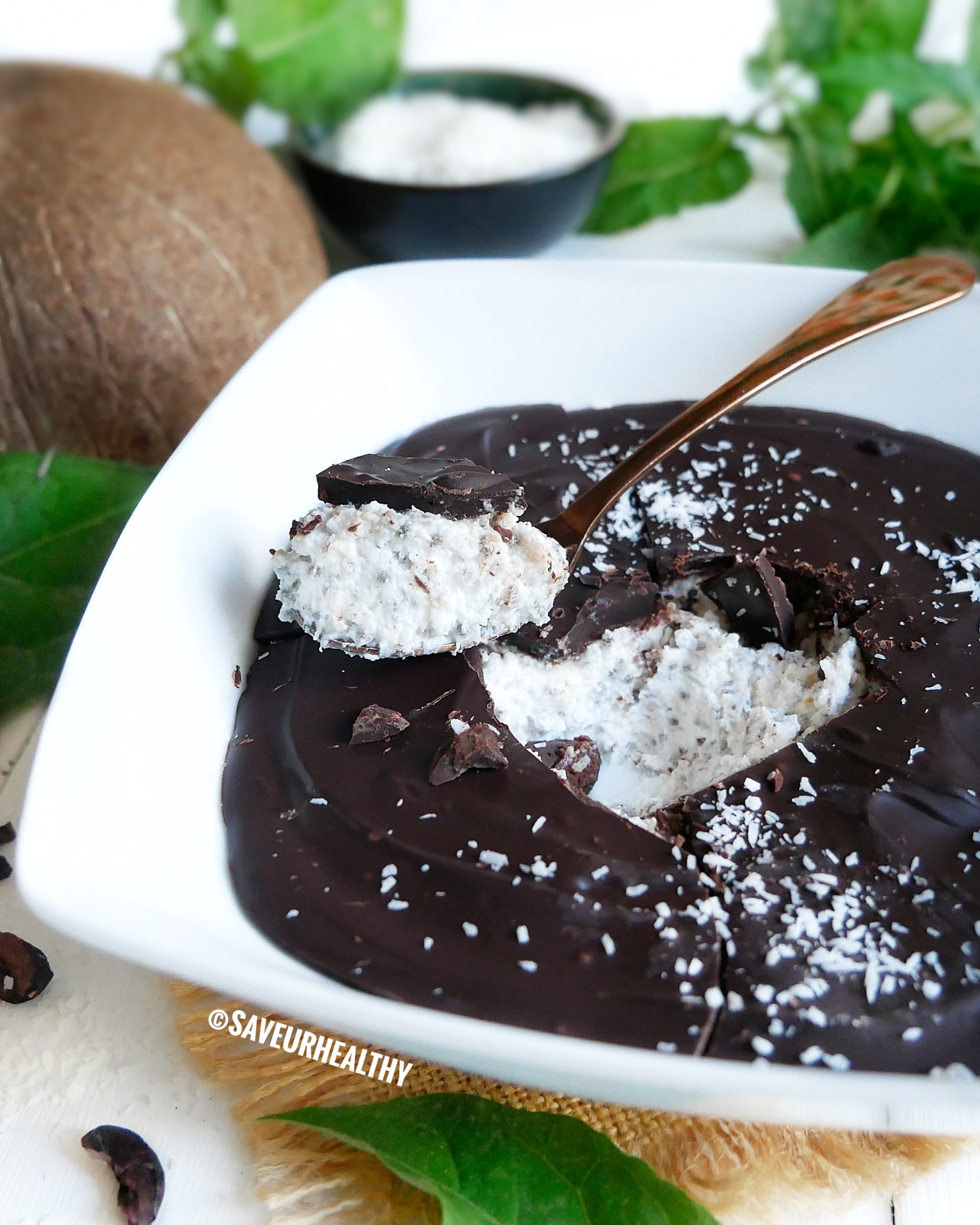 Pudding bounty aux graines de chia