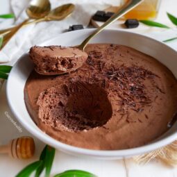 mousse au chocolat noir au miel