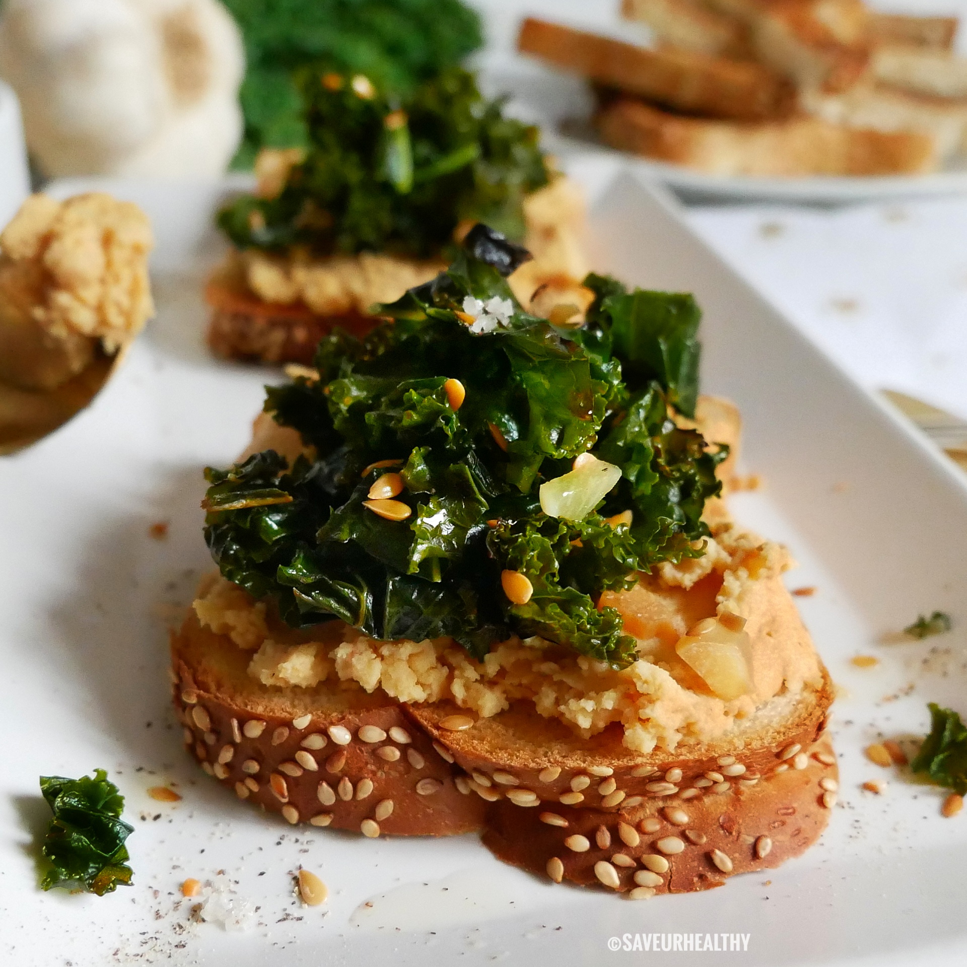 tartinade lentilles corail chou kale