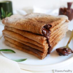 crêpe vegan à la farine de seigle et châtaigne