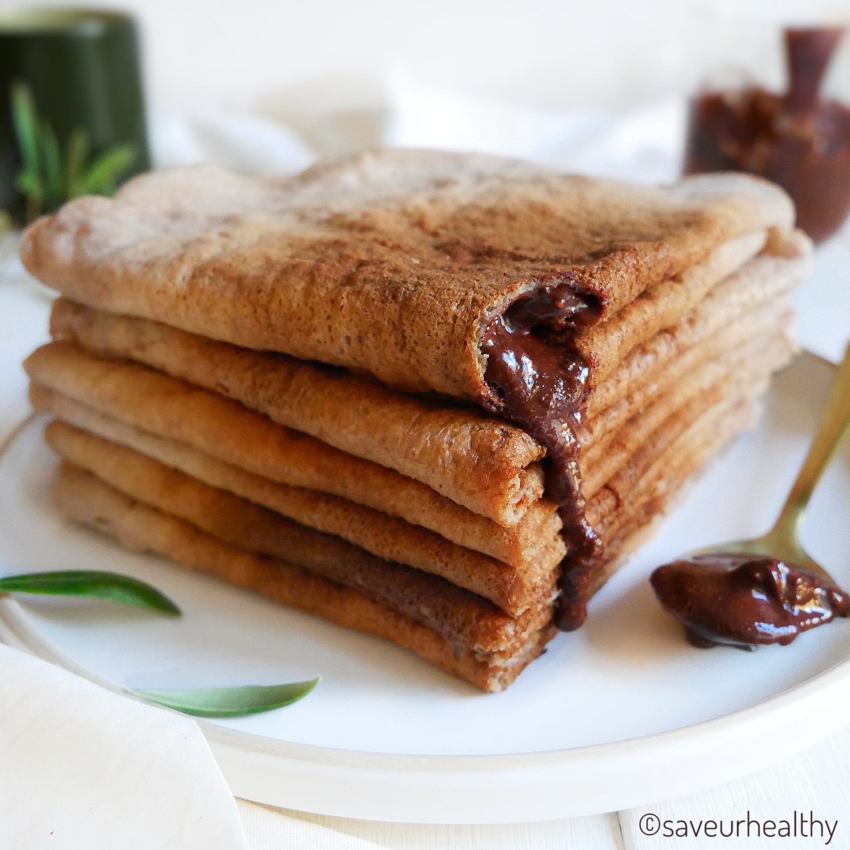 crêpe vegan à la farine de seigle et châtaigne