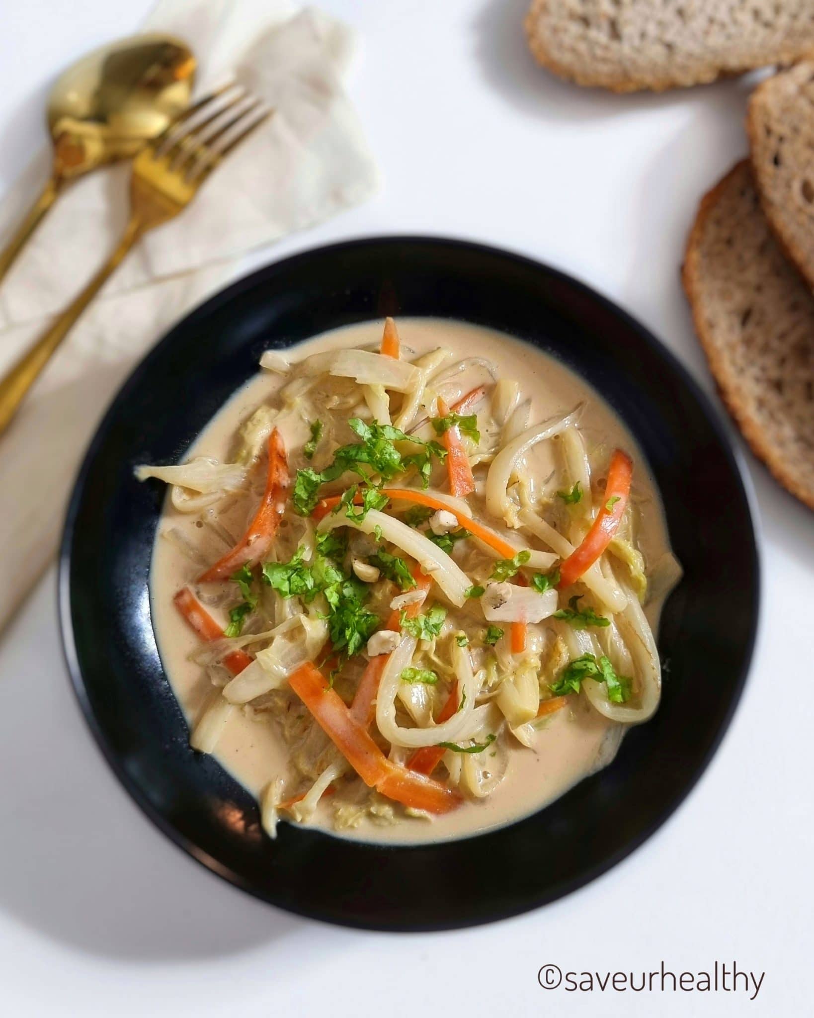 recette chou chinois sauce coco cacahuètes