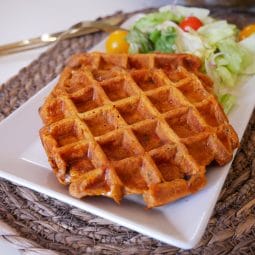 gaufre salée façon pizza