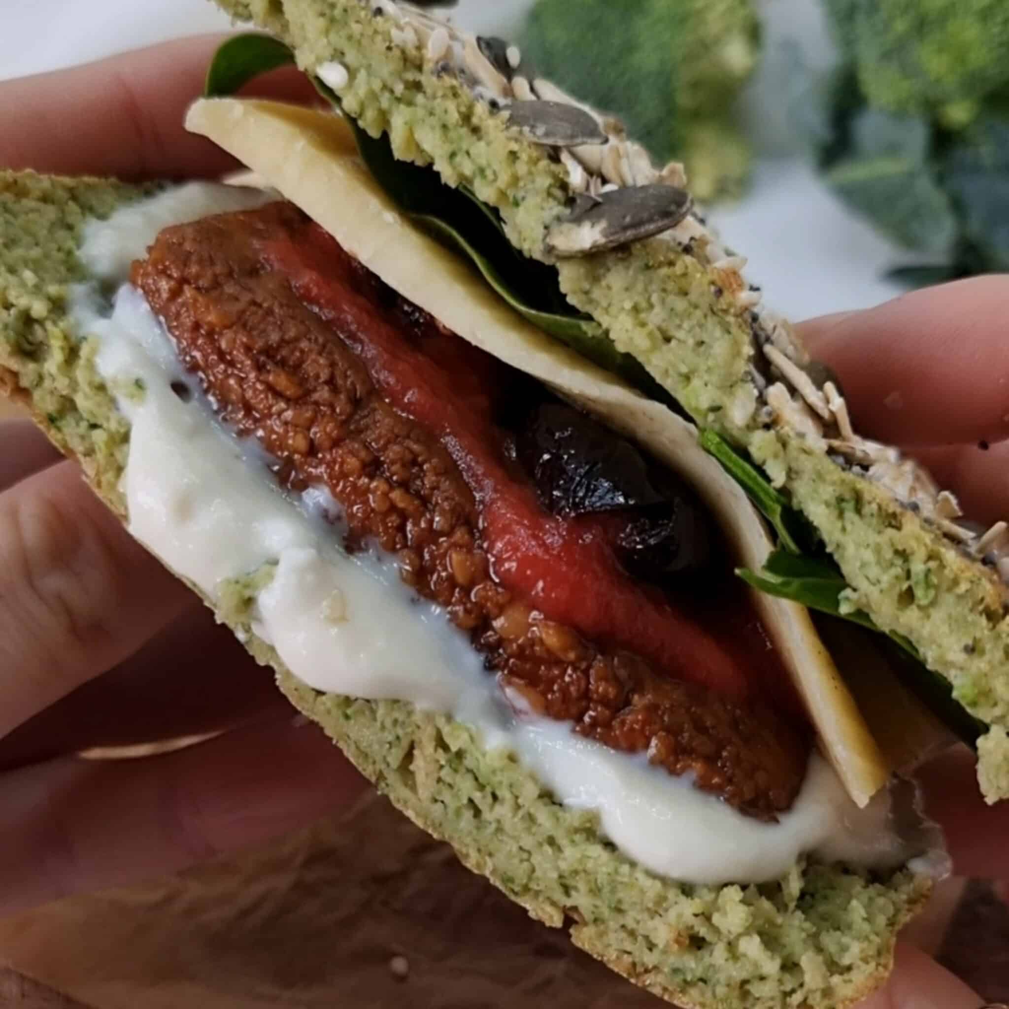 pain brocoli express, sans gluten