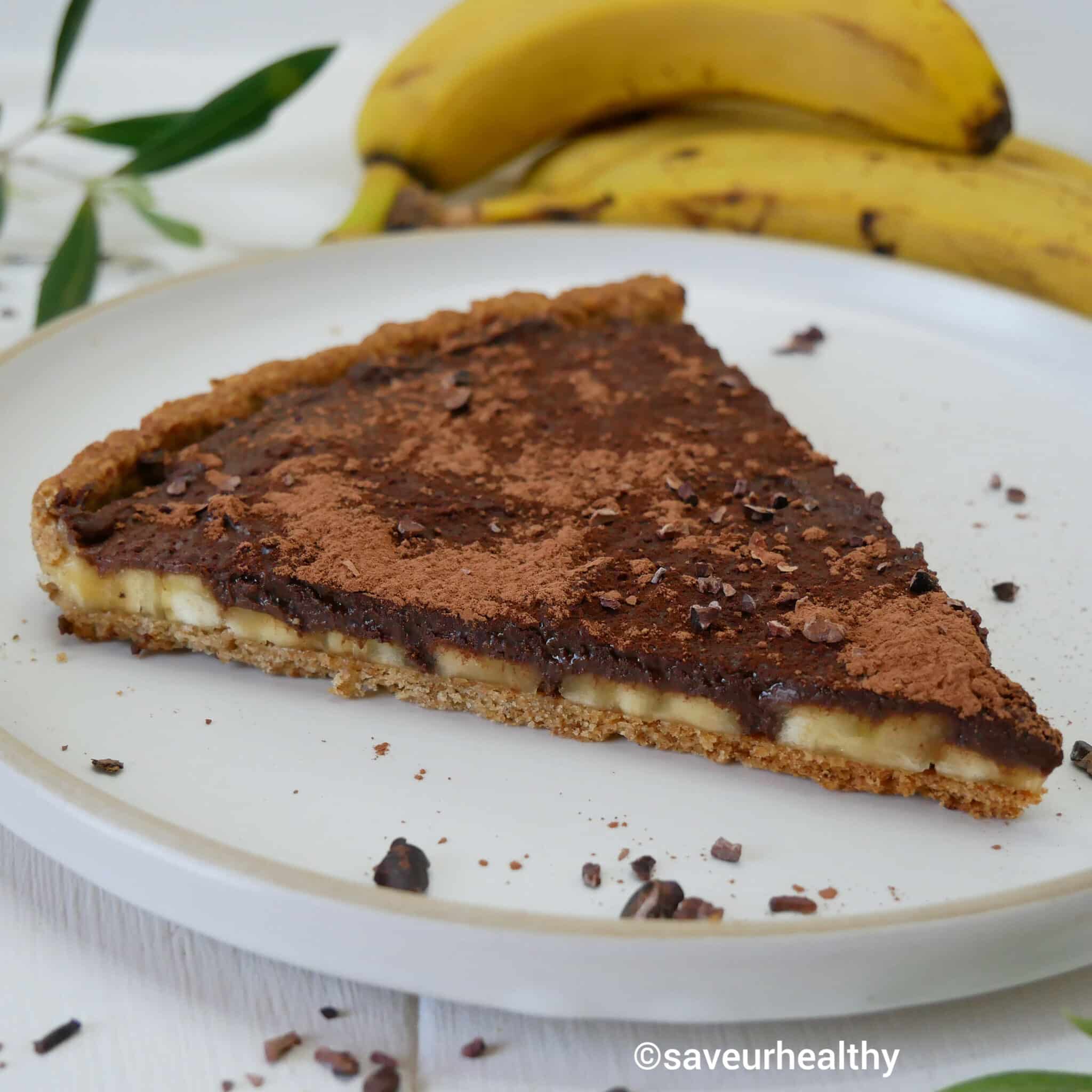 tarte banane chocolat healthy