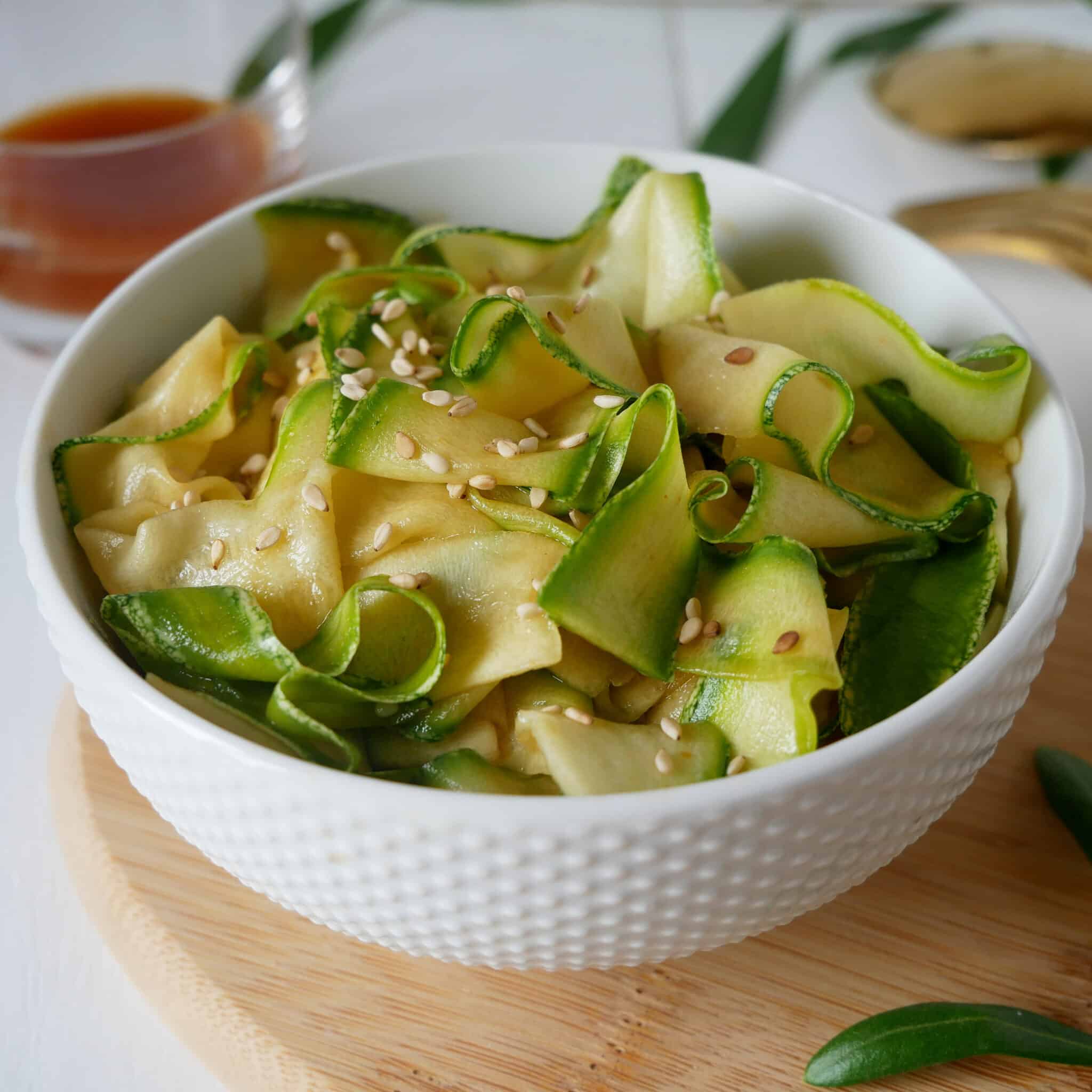 tagliatelles de courgette marinées