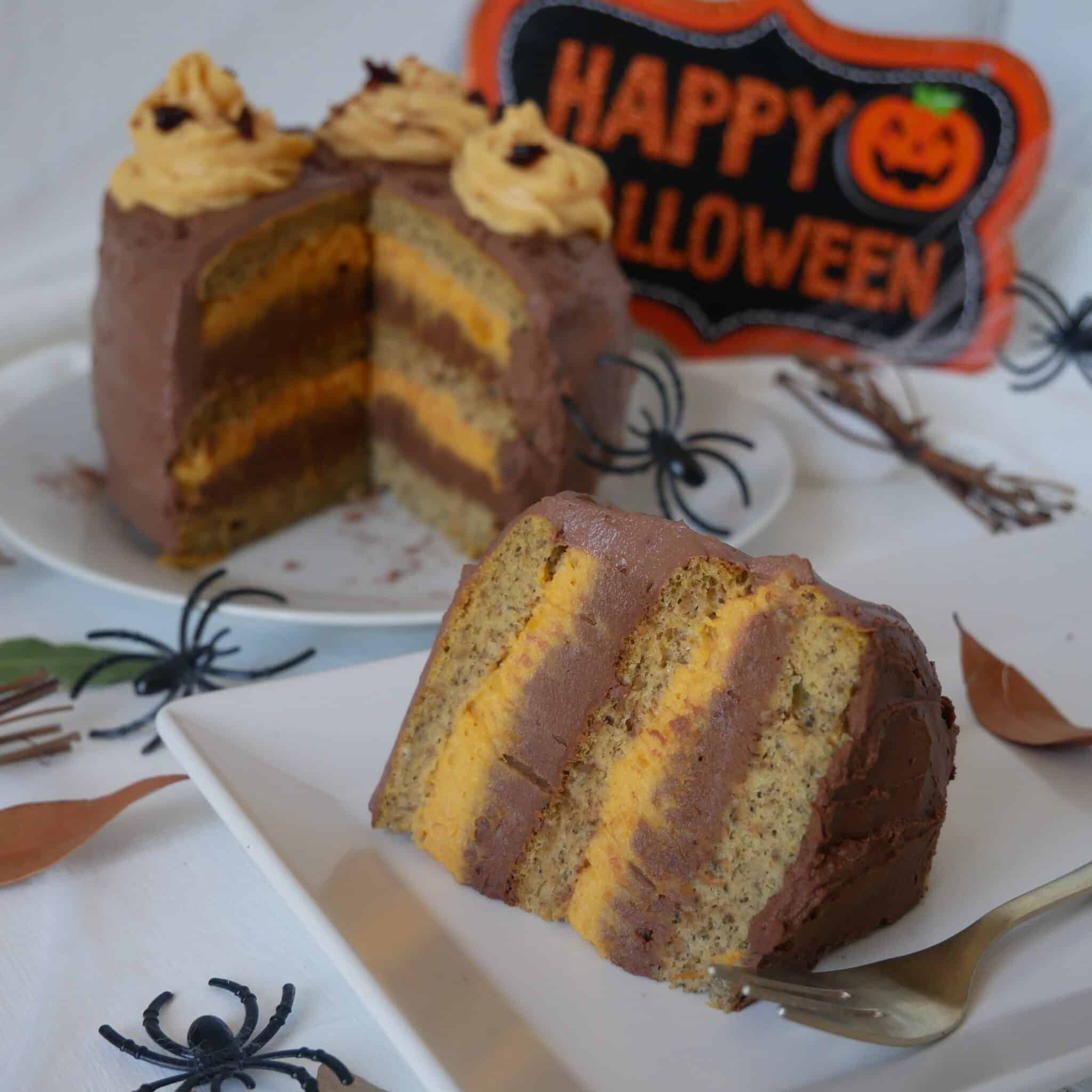 gâteau d'halloween à la courge