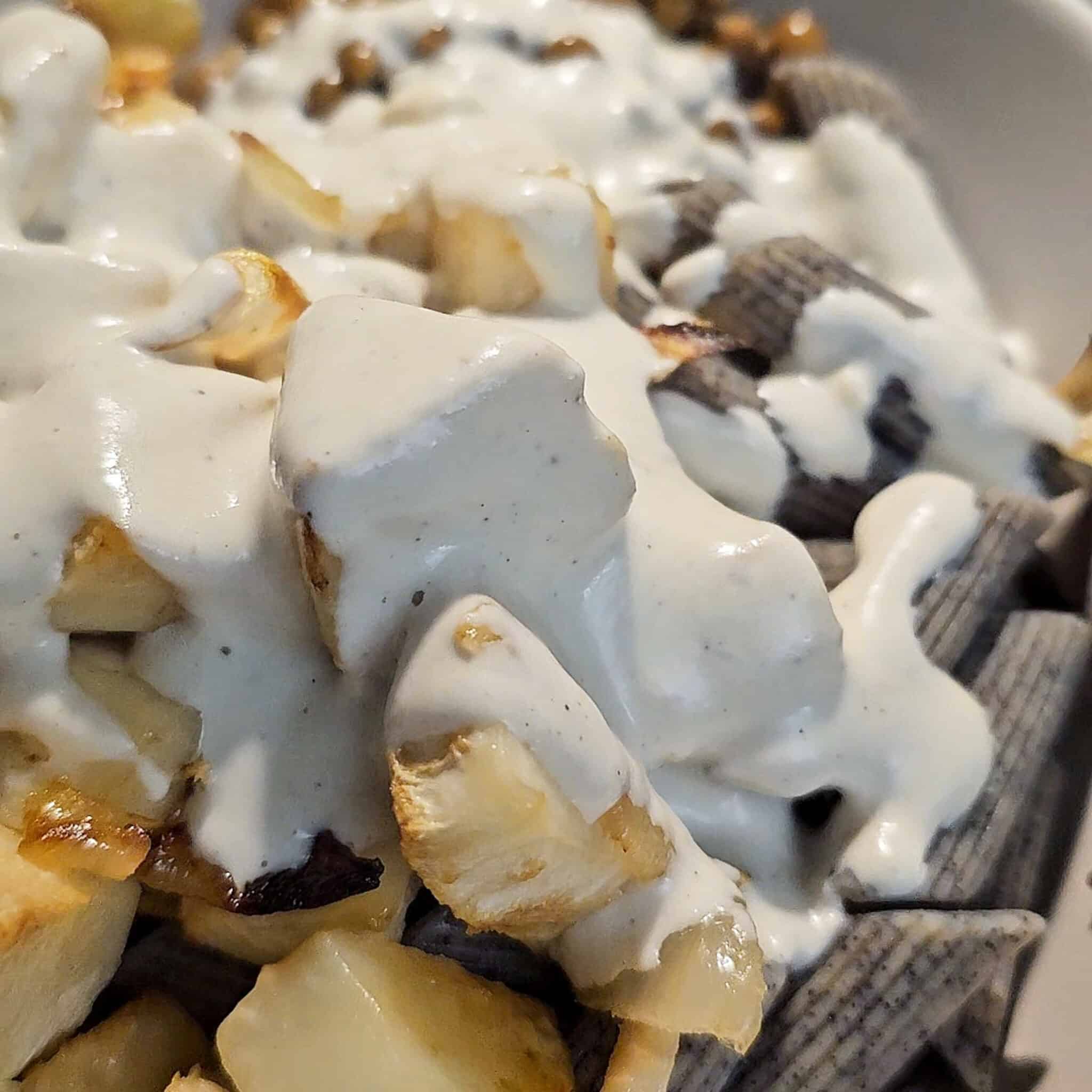 béchamel protéinée, noix de cajou et tofu