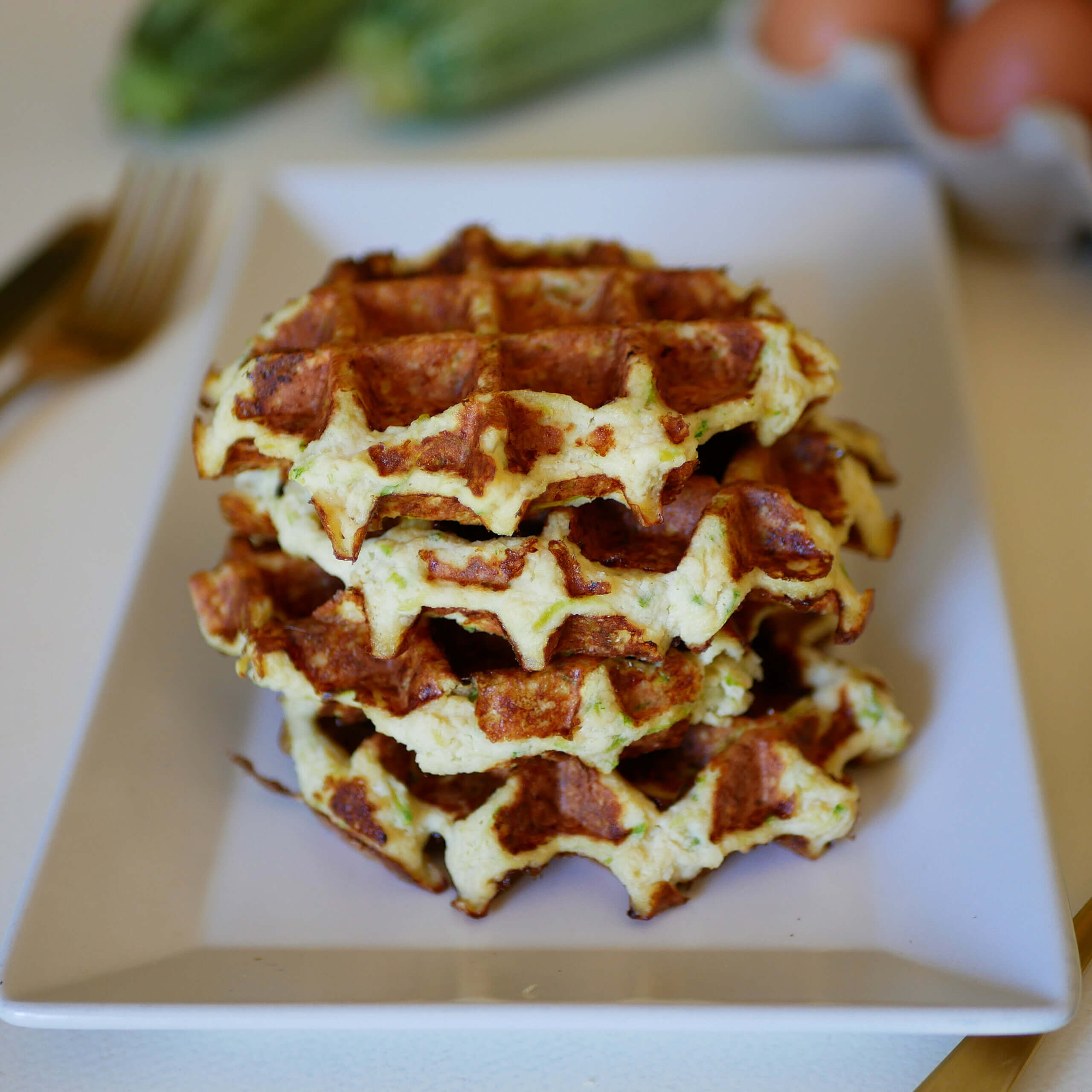 gaufres courgette low carb - ig bas - sans gluten